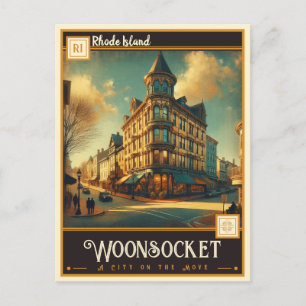Woonsocket, Rhode Island   Vintage Postcard