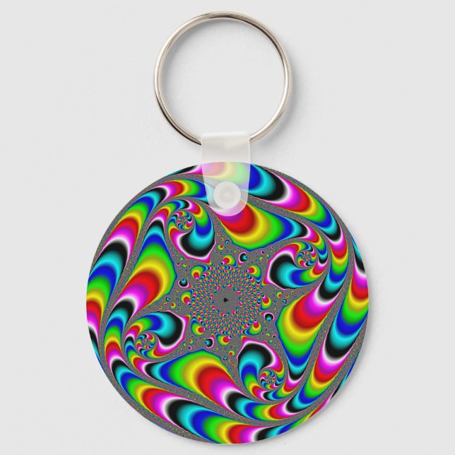 Woooo Mandelbrot Fractal Key Ring (Front)