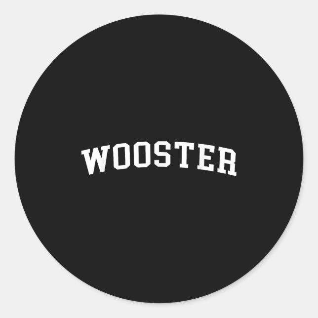 Wooster  classic round sticker (Front)