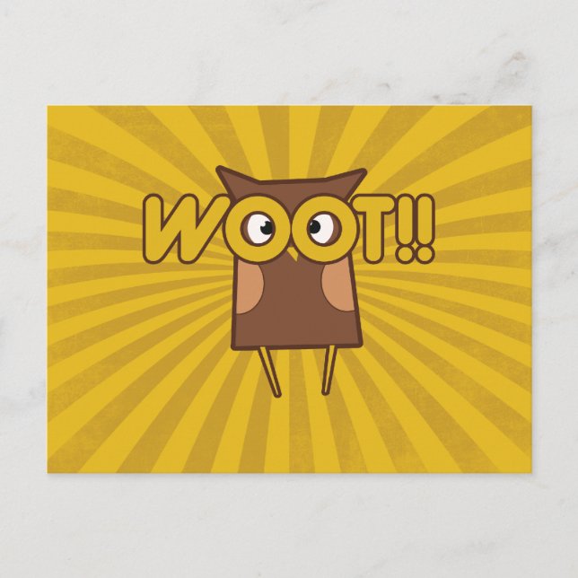 Woot Congrats Owl Postcard (Front)