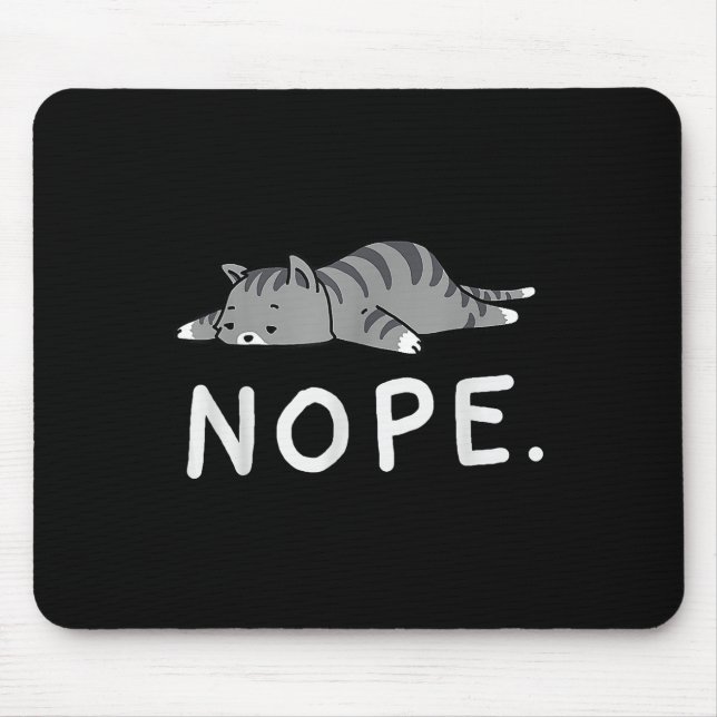 Woot Nope Cat  Mouse Mat (Front)