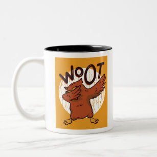 Woot Owl Two-Tone Coffee Mug