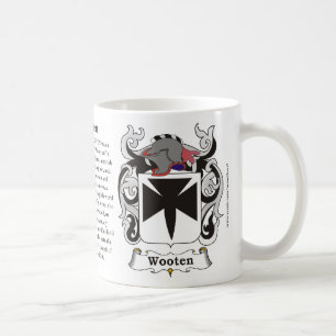 Wooten, the Origin, the Meaning and the Crest on a Coffee Mug