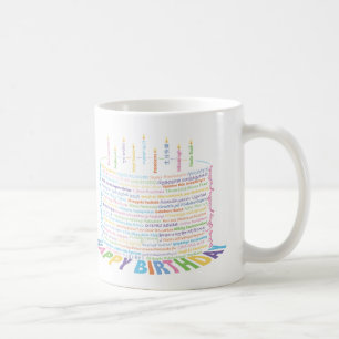 Wor(l)d Birthday Cake Mug