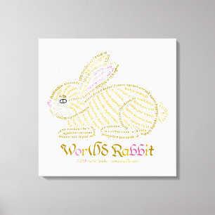 Wor(l)d Rabbit Canvas Print