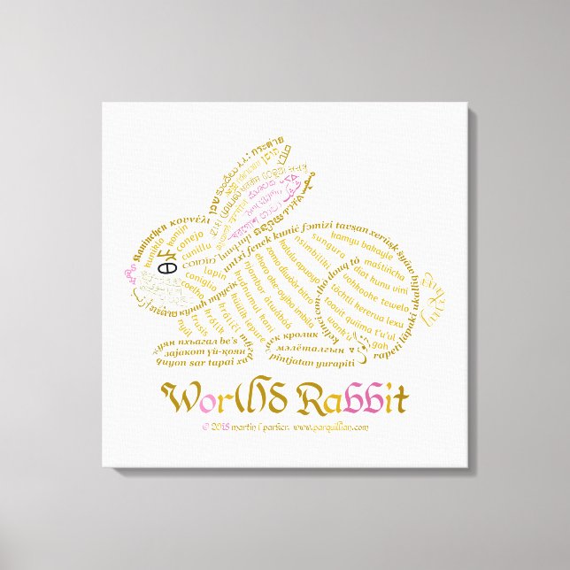 Wor(l)d Rabbit Canvas Print (Front)