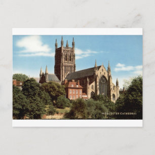 Worcester Cathedral Vintage Colour View Postcard