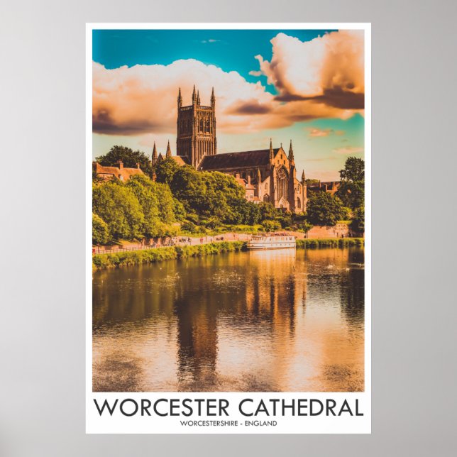 Worcester Cathedral, Worcestershire, England Poster (Front)