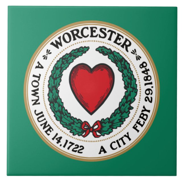 Worcester city flag tile (Front)