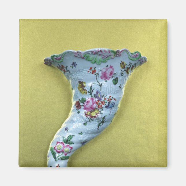 Worcester cornucopia wall pocket, c.1760 magnet (Front)