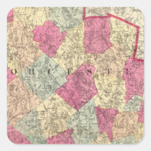 Worcester County Square Sticker