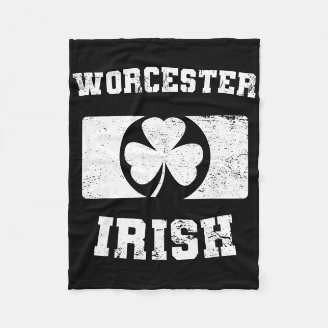Worcester Irish Design St Patricks Day Parade Worc Fleece Blanket (Front)