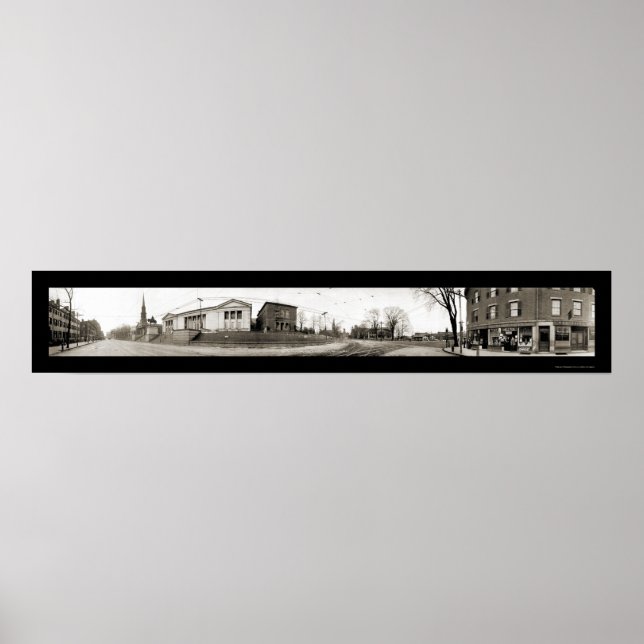 Worcester, MA Main St Photo 1910 Poster (Front)