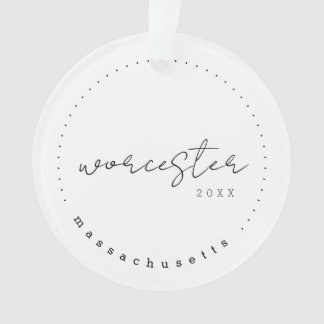 Worcester, Massachusetts Travel United States Ornament