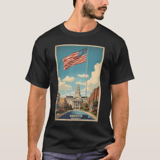 Worcester Massachusetts Usa Vintage Travel Tourism T-Shirt