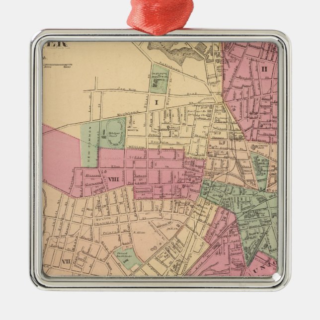 Worcester Metal Tree Decoration (Front)