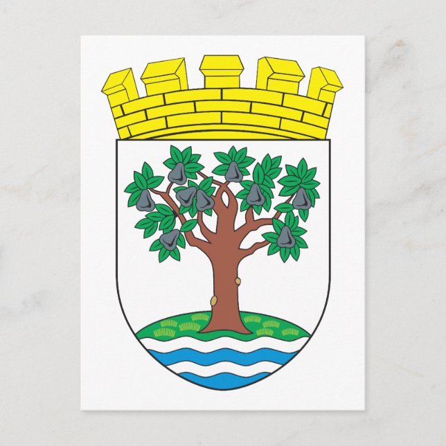 Worcestershire Coat of Arms Postcard (Front)