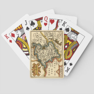 Worcestershire County England Old Antiquarian Map Playing Cards