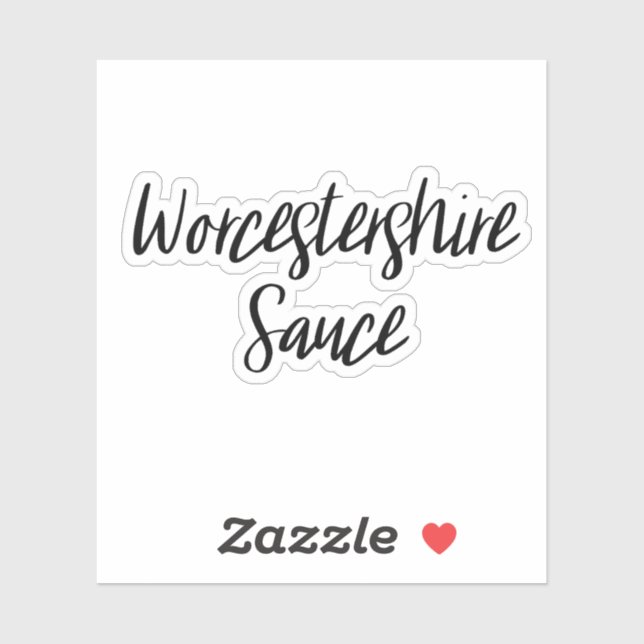 Worcestershire Sauce Storage Sticker (Sheet)