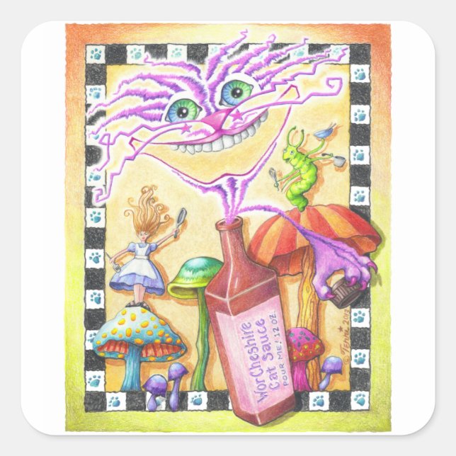 WorCheshire Cat Stickers (Front)