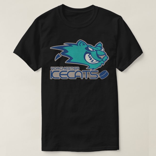 Worchester Ice Cats Retro Defunct Ice Hockey Class T-Shirt (Design Front)