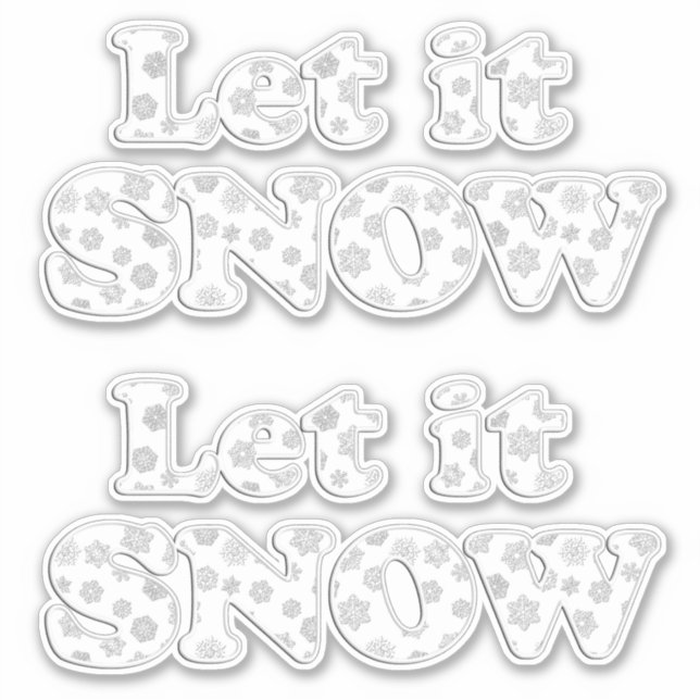 Word Art - Let it Snow (Front)