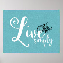 Word Art "Live Simply" | Poster