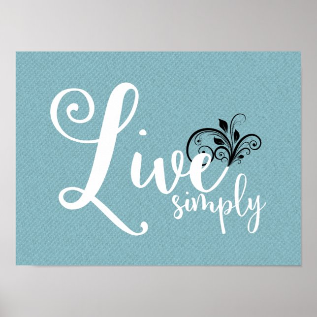 Word Art "Live Simply" | Poster (Front)