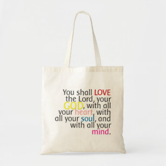 Word Art - Love God with heart mind soul - Bag