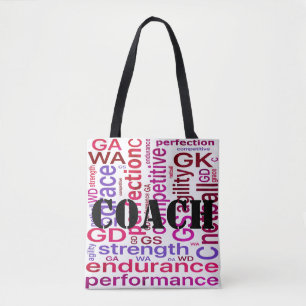Word Art Netball Coach Tote Bag