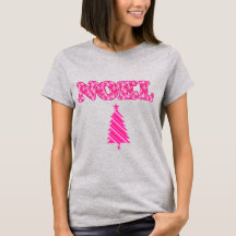 Word Art - Noel Patterned in Fuchsia Pink Trees