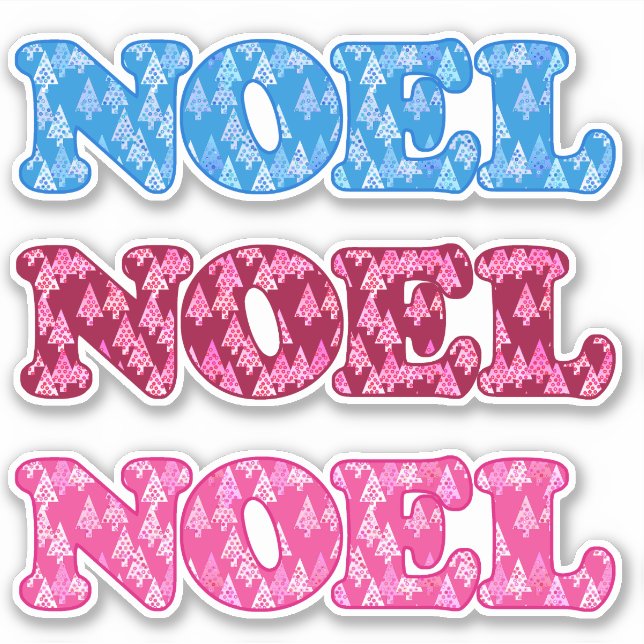 Word Art - Noel Patterned with Christmas Trees (Front)