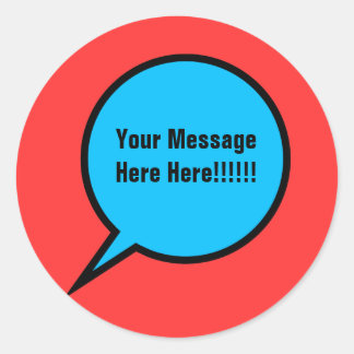word Balloon Classic Round Sticker