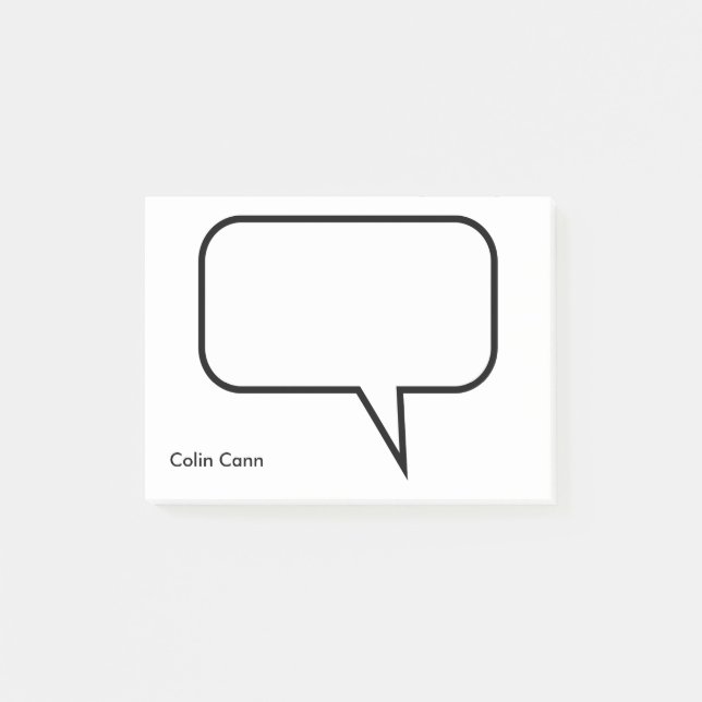 Word Balloon Custom Text Post-it Notes (Front)