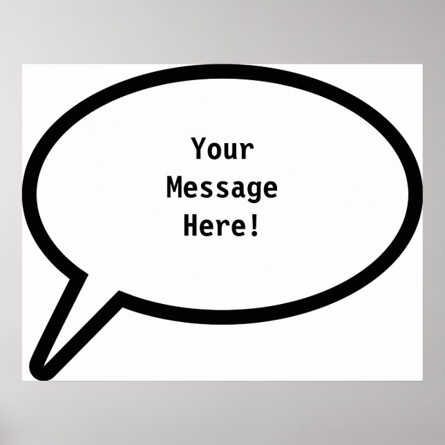 Word Balloon, YourMessageHere! Poster (Front)