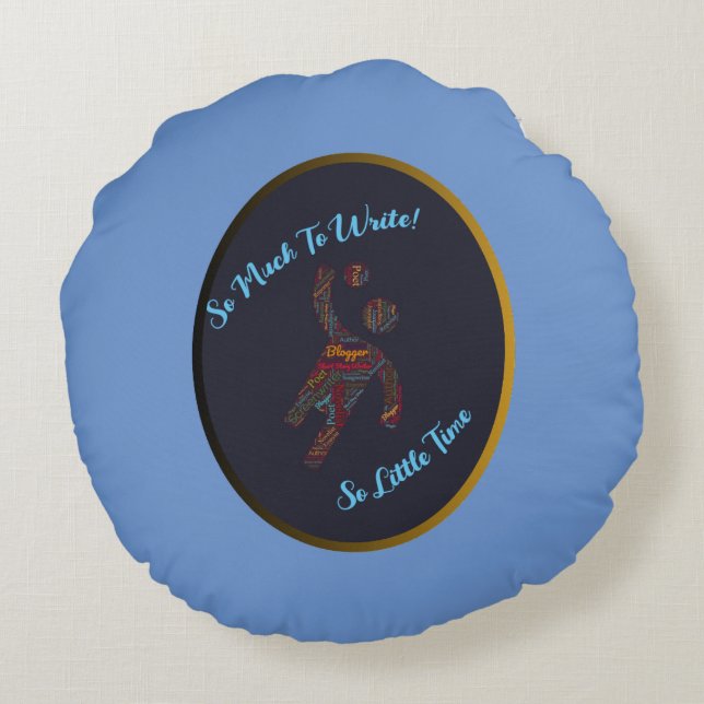 "Word Choice Matters "Writer's Round Cushion (Back)