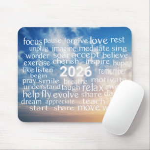 Word Cloud 2025 On Sky Mouse Mat