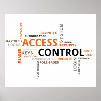word cloud - access control poster