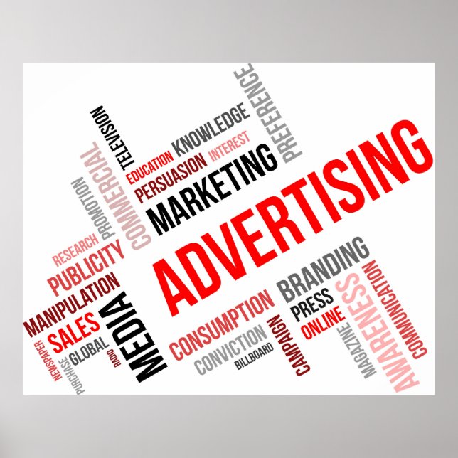 word cloud - advertising poster (Front)