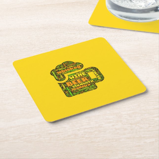 Word Cloud Coaster (Angled)