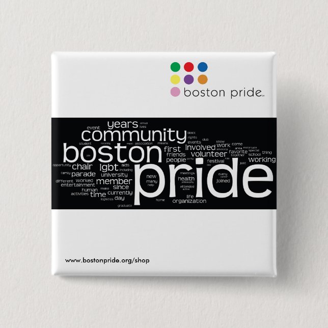 Word Cloud Square 15 Cm Square Badge (Front)