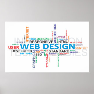 word cloud - webdesign poster
