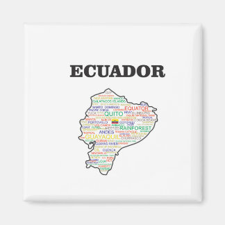WORD COLLAGE ECUADOR MAGNET