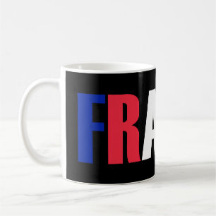 Word FRANCE in tricolor colour flag of the country Coffee Mug