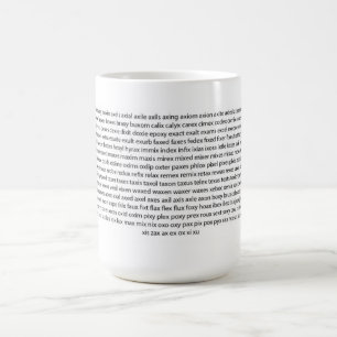 Word Game Mug -  X Words List