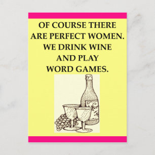 word games postcard