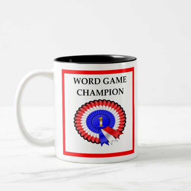 WORD GAMES Two-Tone COFFEE MUG (Left)