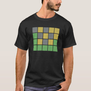 Word Games With Green Grey Yellow Squares For Happ T-Shirt