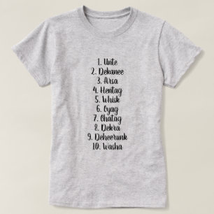 Word in Nottoway: count to 10 T-Shirt