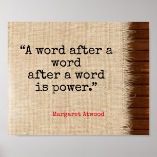 Word is Power Quote  Poster
